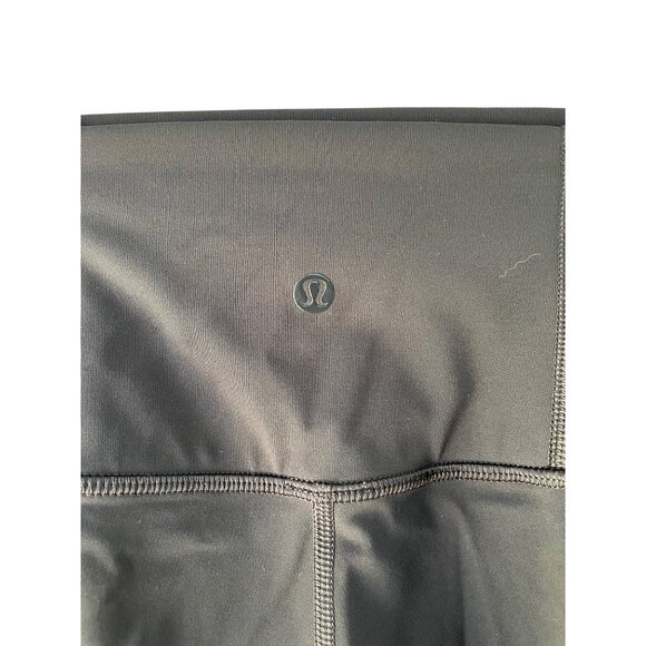 Lululemon sz 2 Black Mesh Panel Leggings Back Pocket Womens - Picture 3 of 5